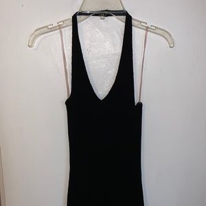 HALTER BLACK MINI DRESS